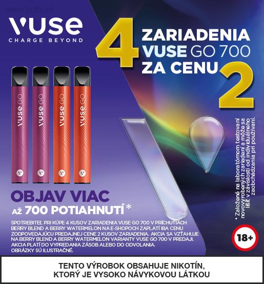 AKCIA !!! 2 + 2 Vuse Berry Blend or Berry Watermelon 700