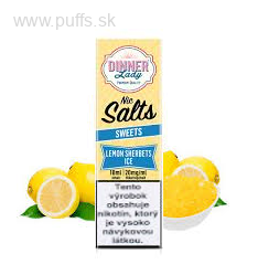 Dinner Lady Nic Salts 10ml 20mg Lemon Sherbets Ice