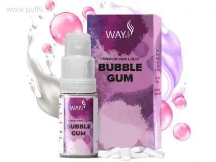 Way to Vape liquid 10ml Bubblegum 0mg