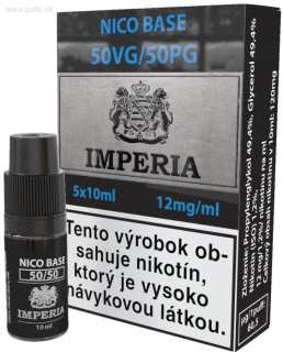 Nikotínová báza SK IMPERIA 5x10ml PG50-VG50 12mg 