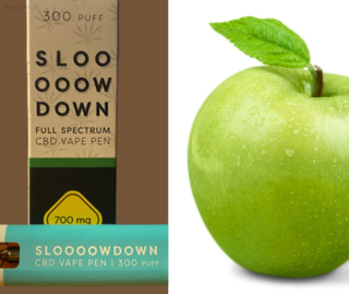 SLOW DOWN PREMIUM CBD VAPE PEN 70% Green apple1ml